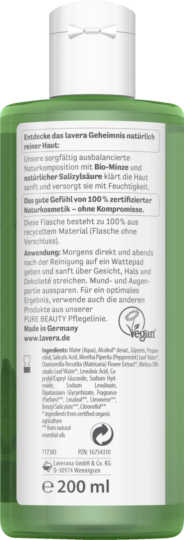 Lavera PURE BEAUTY Klärendes Gesichtswasser 3