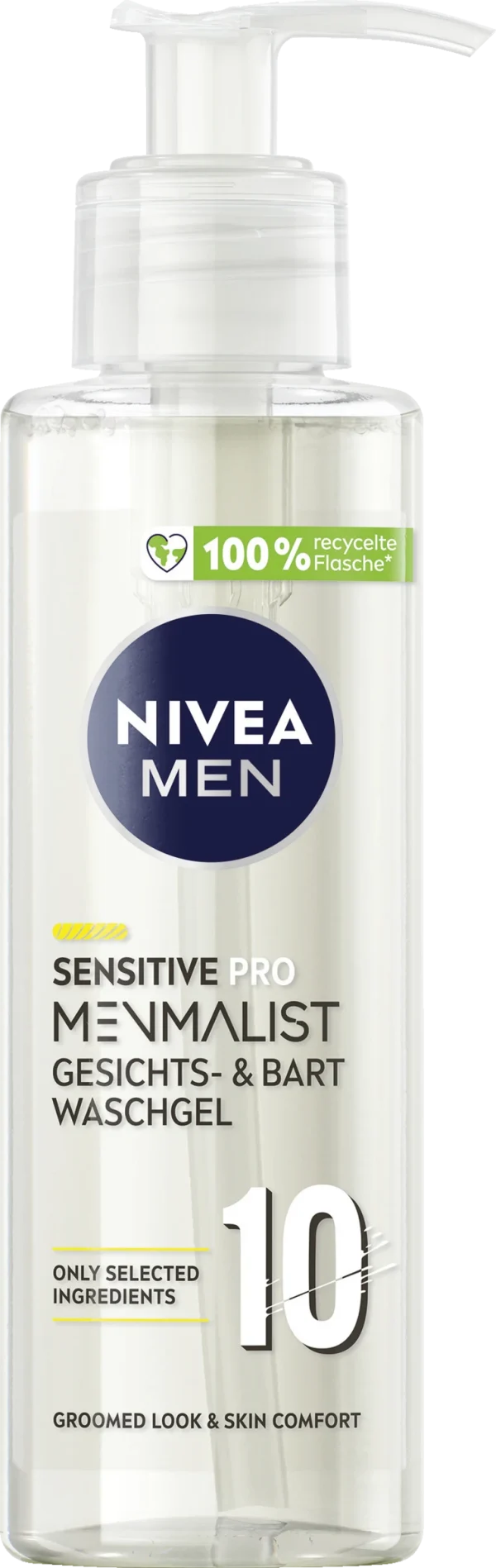 NIVEA MEN Sensitive Pro Menmalist Gesichts- & Bart Waschgel 1