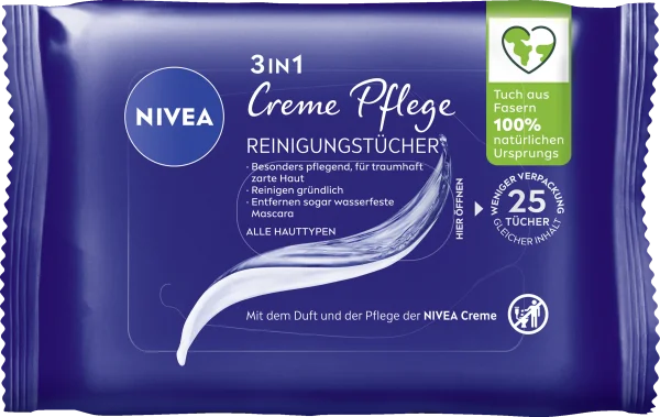 NIVEA 3in1 Creme Pflege Reinigungstücher 1